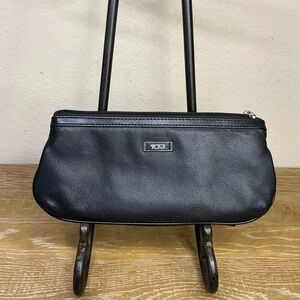 TUMI Black Leather Clutch